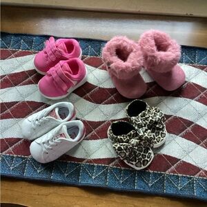 Stylish Kids Shoe Set - Pink, White, Leopard Print (Adidas, Airwalk, etc.)